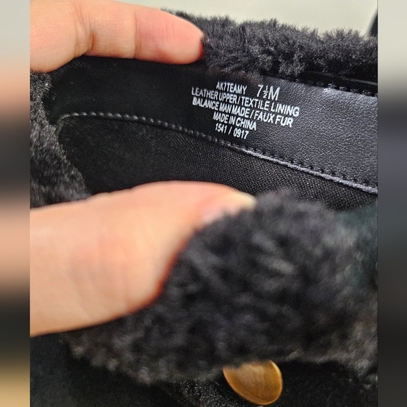 Anne Klein iFlex Black Faux Fur Suede with Back Zipper Ankle Boots size 7 1/2 - Picture 6 of 8